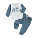 Fashion Personality Boy's Printed Sweater Suit