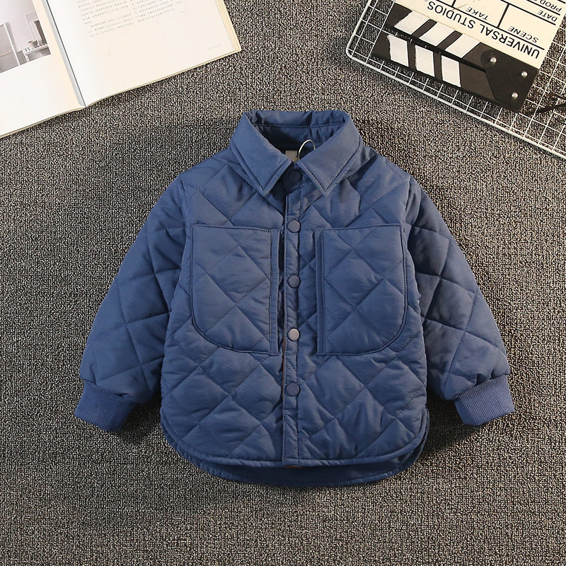 Boys Puffer Jacket Children Thin Cotton Clothing Fashionable Thickened