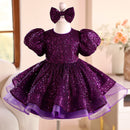 Girls Dress Sequined Short Puffy Tulle Skirt