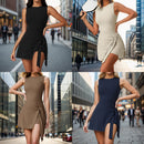 Gefälschte zweiteilige Anti-Exposition Enge Übung Fitness Yoga Tennis Rock Sportkleid