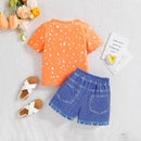 Cartoon Leopard Print Printed Two-piece Suit