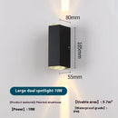 Applique murale artistique d'extérieur étanche à double tête, éclairage d'extérieur, pour portail, lèche-mur, projecteur, escalier