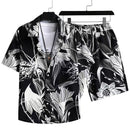 Men's Casual Suit 3D Digital Printing Short Sleeve Shirt Hawaii Suit
