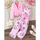 Fashion Girls Suit Sleeveless Floral Halter Suit