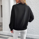 Women's Sweet Style Heart Printing Loose Round Neck Long Sleeve Sweater