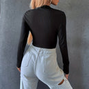 Slim Long Sleeve Short Sexy Crop Top