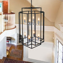 8 Lantern Tiered Chandeliers, Industrial Farmhouse Chandeliers