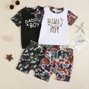 Boy's Camouflage T-shirt And Shorts Two-piece Set
