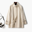 Double-sided Cashmere Women's Mid-length Waist Slimming Woolen Coat