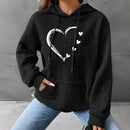 Autumn And Winter Women's New Hooded Long Sleeve Heart-shaped Sweater