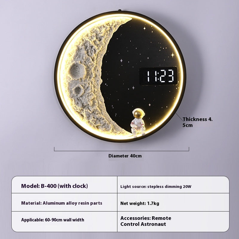 Wohnzimmer Hintergrundwand Moderne minimalistische Mond Wandleuchte