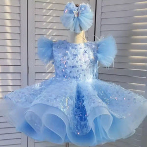 Light Luxury Short-sleeved Dress For Children