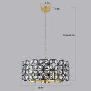 Modern Crystal Chandelier, Suitable For Living Room Round Crystal Lamp Luxury Home Decoration Lamps