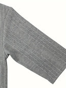 Ensemble 2 pièces pour homme, chemise jacquard unie à manches courtes et col en V, short à cordon assorti, vêtements de loisirs d'été