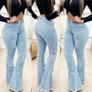 Women Fashion Elastic Ladies Jeans Pants