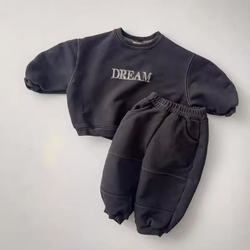 Sweater Suit Long Sleeve Male And Female Baby English