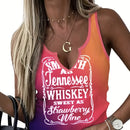 Women's V-neck Gradient Color Versatile Printed Pattern Tank Top