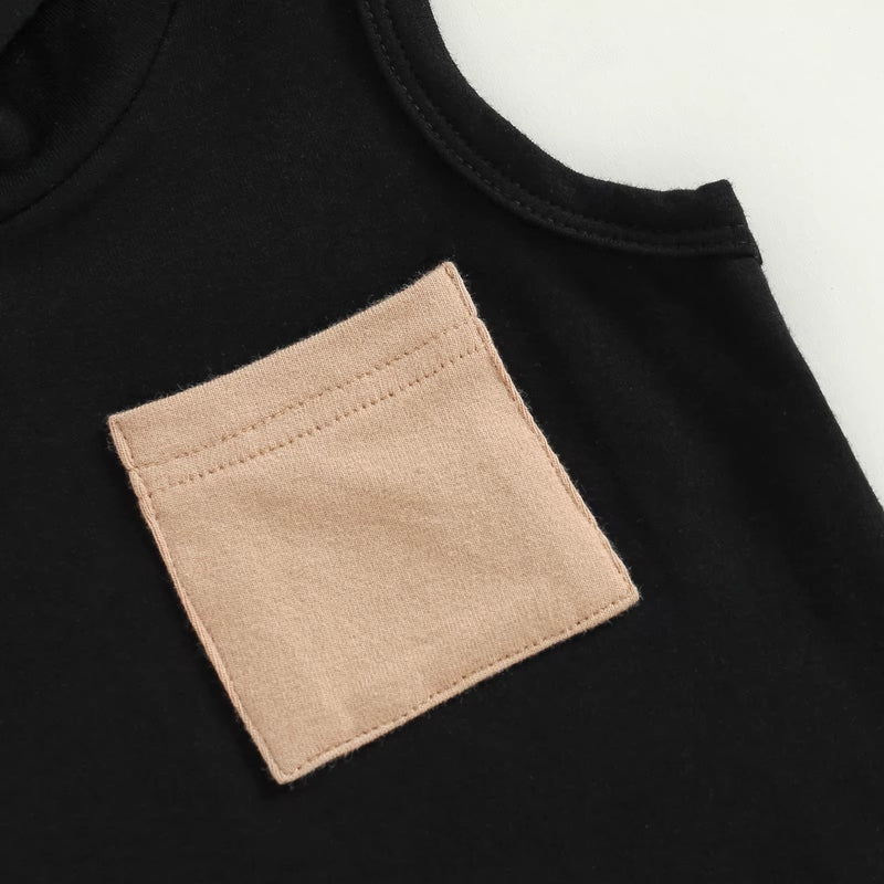 Boys' Hooded Vest T-shirt Suit