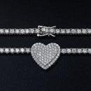 925 Silver Set Moissani Hip-hop Personalized Rose Necklace