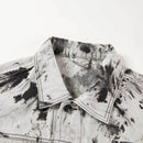 Tie Dye Washed Denim Jacket Fashion Street