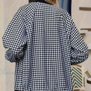 Ladies' Fashionable And Casual Qianniao Grid Autumn And Winter Long Sleeved Jacket