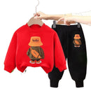 Boys Spring New Children's Autumn Leisure Sports Sweater Medium And Small Two-piece Suit Fashion