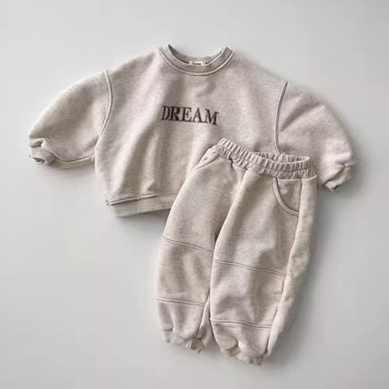 Sweater Suit Long Sleeve Male And Female Baby English