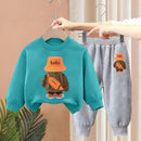 Boys Spring New Children's Autumn Leisure Sports Sweater Medium And Small Two-piece Suit Fashion