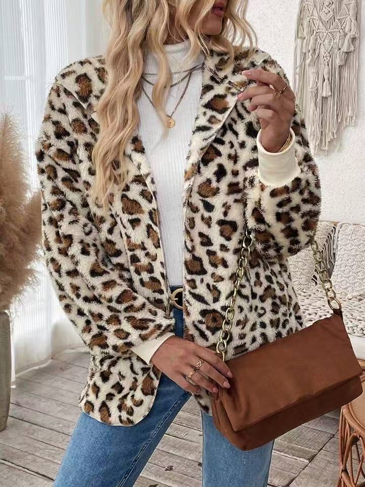 Cardigan Mid-length Women's Autumn And Winter Plush Coat