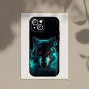 Coque souple pour téléphone avec loup aux yeux dominateurs