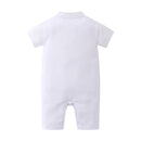 British Romper Baptism Dress Boys Baby Summer Bodysuit Baby Jumpsuit