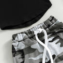 Boys' Hooded Vest T-shirt Suit