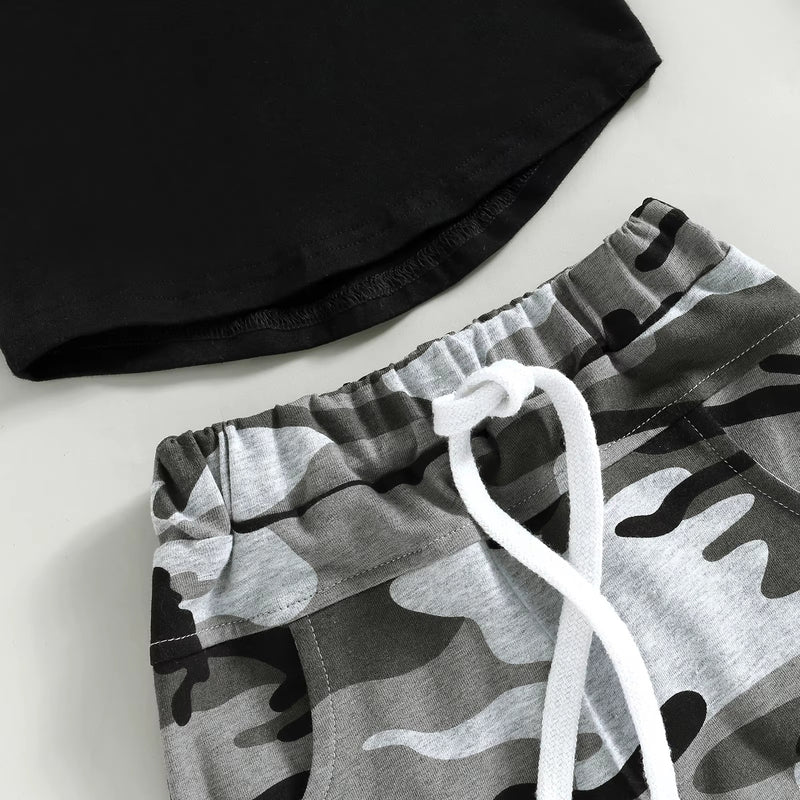 Boys' Hooded Vest T-shirt Suit