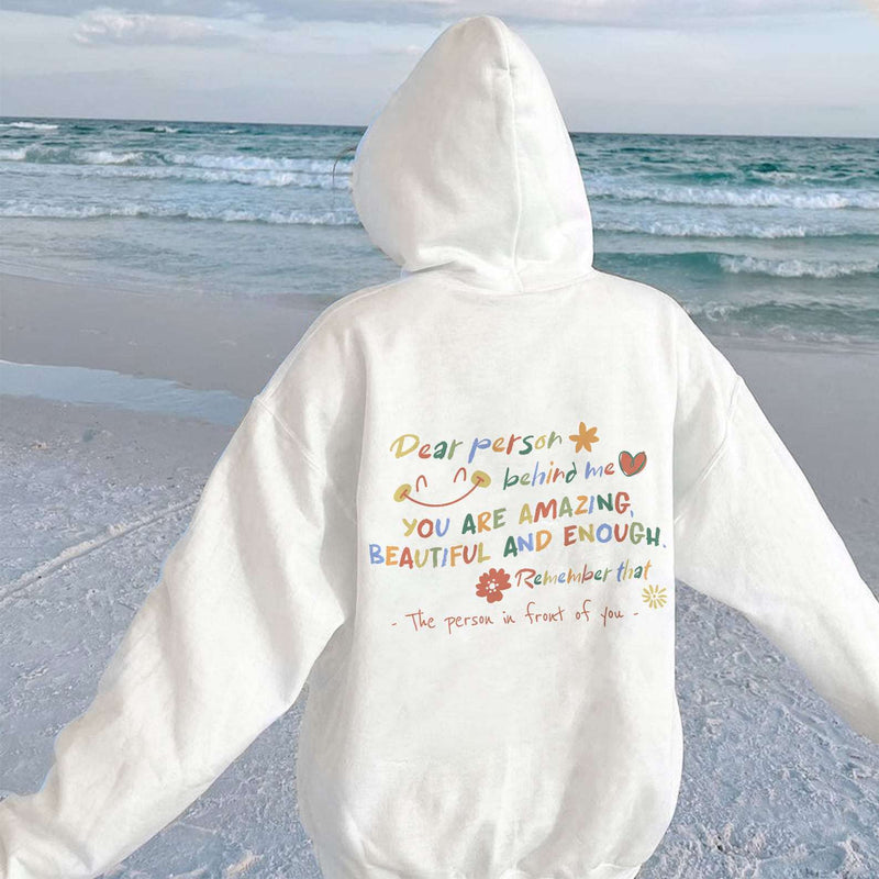 Women's Personalized Letter Printed Fleece Hoodie