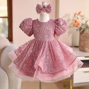 Girls Dress Sequined Short Puffy Tulle Skirt