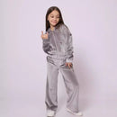 Girls' Sports Cap Velvet Casual Sweatshirt Two-piece Set