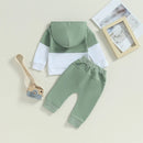 Color Stitching Hoodie Children's Fashion Casual Set