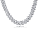 Men's Luxury Fashion Mosan Diamond S925 Silver Necklace Comparable To Natural Diamonds