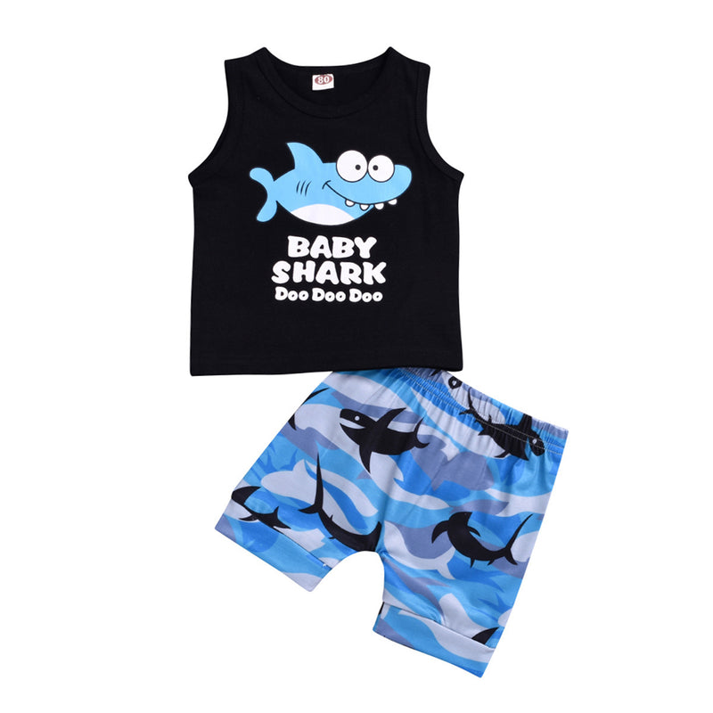 Boys' Lapel Shirt Two-piece Pants