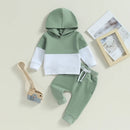 Color Stitching Hoodie Children's Fashion Casual Set
