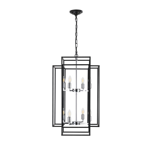 8 Lantern Tiered Chandeliers, Industrial Farmhouse Chandeliers
