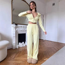 European And American Leisure Women's Suit Solid Color Long Sleeve