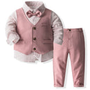Boy's Waistcoat Suit Spring And Autumn Flower Girl Wedding Clothes Suit