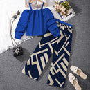 Long Sleeve Top Printed Pants Children And Teens Two-piece Suit