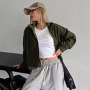 Short Autumn And Winter Stand-up Collar Thick Lamb Wool Drawstring Coat Women