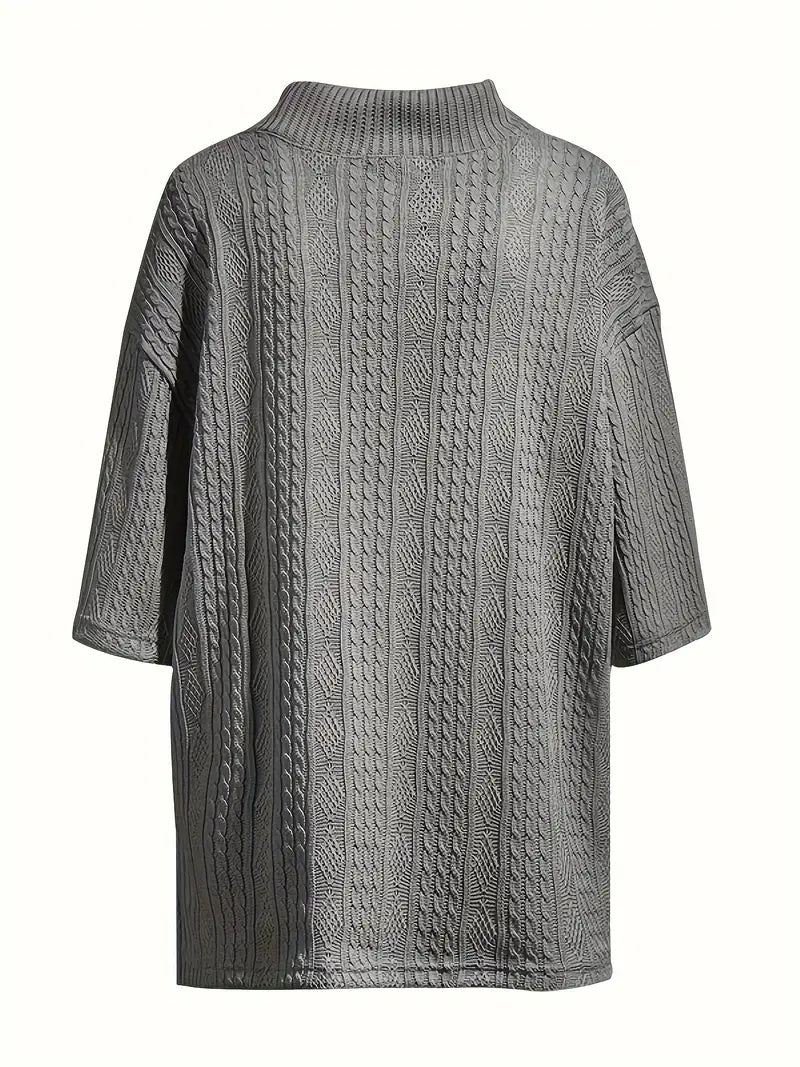 Ensemble 2 pièces pour homme, chemise jacquard unie à manches courtes et col en V, short à cordon assorti, vêtements de loisirs d'été